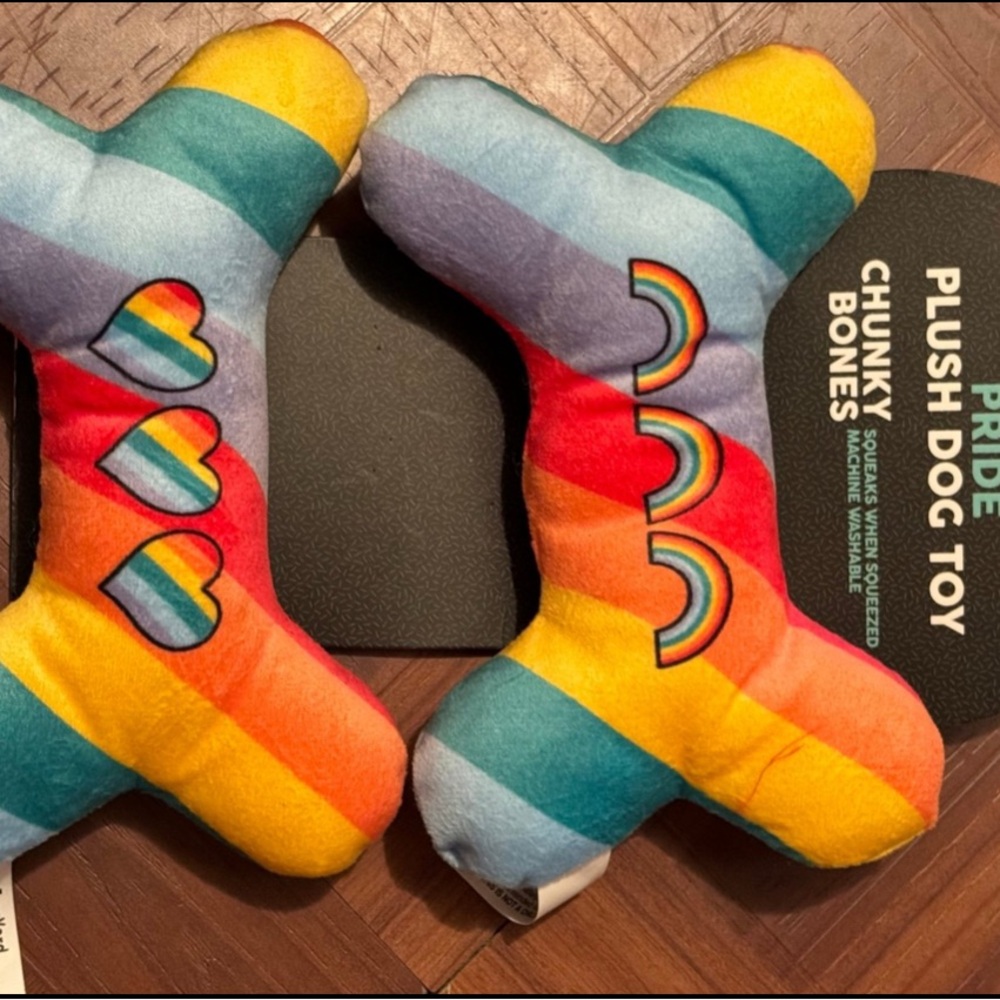 Colorful dog toys